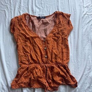 Polka dot orange top